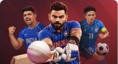 Fantasy entry tile on the Hero11 Explore screen showing cricket players